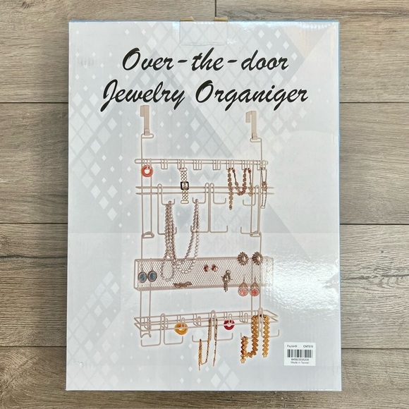 Over-the-Door Jewelry Organizer - White Metal - Picture 1 of 8